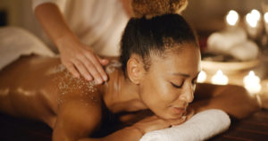 Woman Getting A Relaxing Massage In Salon